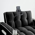 foldable sofa bed , modern sofa sofa velvet pull-out bed, adjustable back and with USB port and ashtray and swivel phone stand