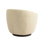 Beige 37.2 Upholstered Swivel Barrel Chair with Storage and Ergonomic Design