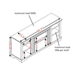 Mantel Electric Fireplace TV Stand with Fireplace Insert