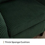 Emerald 24.8 Upholstered Barrel Chair with Wood Legs and Pillows