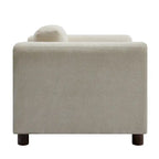 45.5 Woven Velvet Fabric Accent Chair with High-Density Cushion