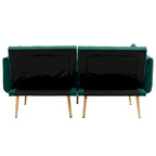 65.35 Velvet Futon Sofa Bed with Adjustable Backrest