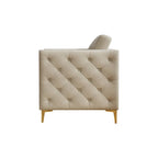 Accent Chair for Living Room Upholstered Arm Chair with Metal Legs Velvet