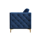Accent Chair for Living Room Upholstered Arm Chair with Metal Legs Velvet