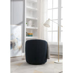 Green Modern 25.6 Swivel Barrel Chair with Metal Ring