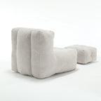 Super soft lazy sofa chair with memory foam and ottoman