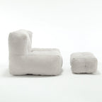 Super soft lazy sofa chair with memory foam and ottoman