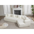 Boucle Modular Sleeper Sectional Sofa with Free Combination