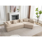 Boucle Modular Sleeper Sectional Sofa with Free Combination