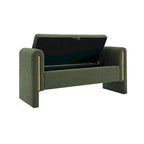 Modern Teddy Bench with Arms and Storage, Upholstered Large Foot Rest Stool, Comfy Window Vanity Bench