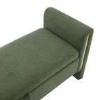 Modern Teddy Bench with Arms and Storage, Upholstered Large Foot Rest Stool, Comfy Window Vanity Bench