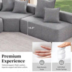 DIY Customization Boucle Upholstered Modular Sectional Sofa