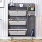 Modern minimalist storage cabinet, Japanese rattan shoe cabinet, bed top cabinet, small home furniture