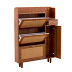 Modern minimalist storage cabinet, Japanese rattan shoe cabinet, bed top cabinet, small home furniture