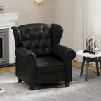 Black 35.04 Adjustable Tufted Arm Chair with Sturdy Legs