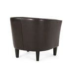 28.75 PU Upholstered Club Chair with Birch Legs