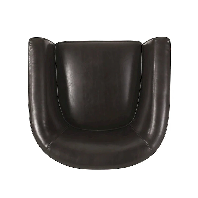28.75 PU Upholstered Club Chair with Birch Legs