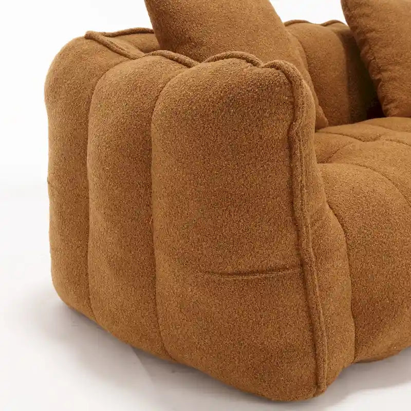 Yellow Modern 65 Chenille Loveseat