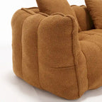 Yellow Modern 65 Chenille Loveseat