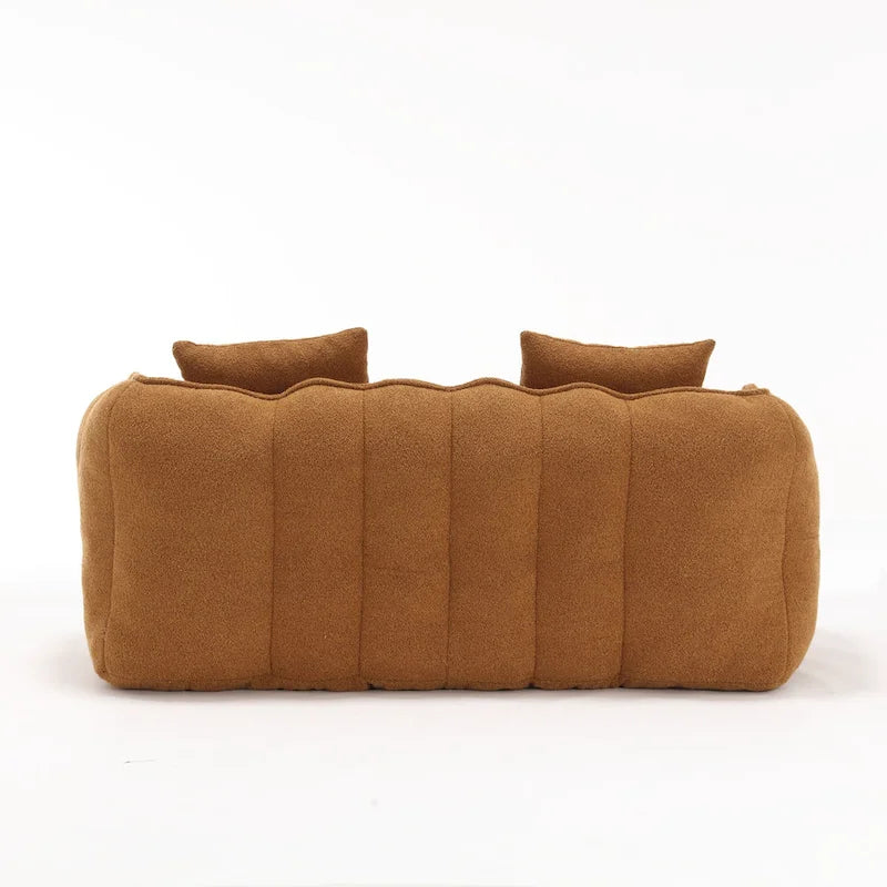 Yellow Modern 65 Chenille Loveseat