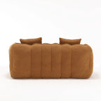 Yellow Modern 65 Chenille Loveseat