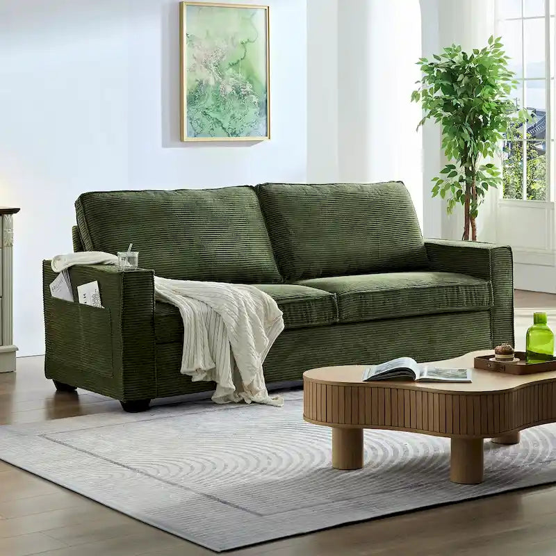 Corduroy Modern Design Sofa for Living Room