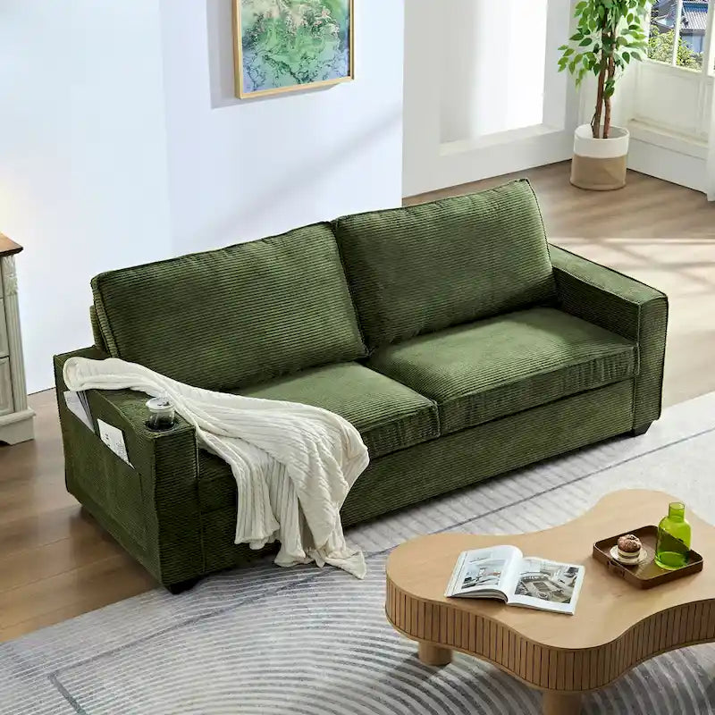 Corduroy Modern Design Sofa for Living Room