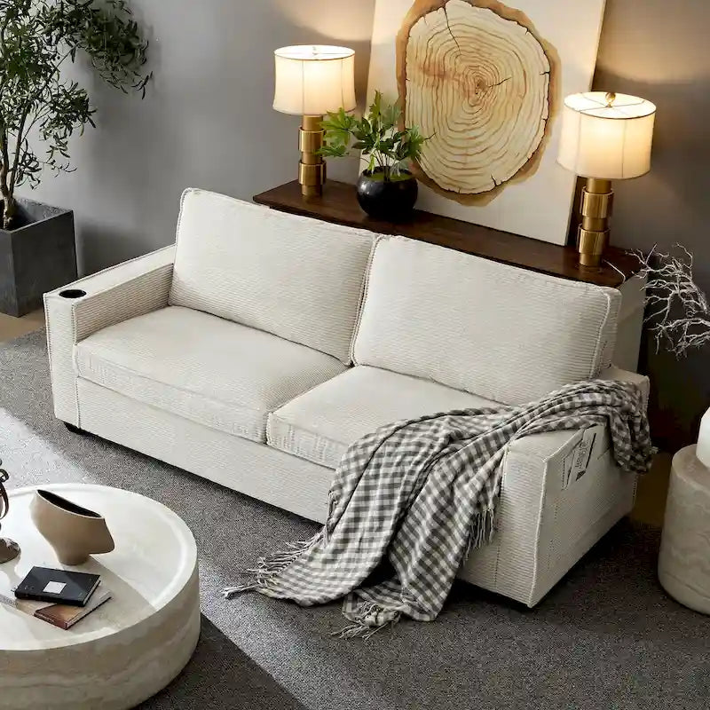 Corduroy Modern Design Sofa for Living Room