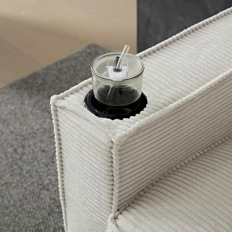 Corduroy Modern Design Sofa for Living Room