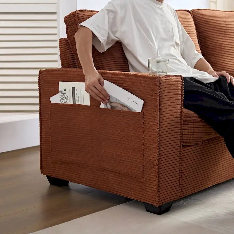 Corduroy Modern Design Sofa for Living Room