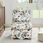 Velvet single dining chair with soft seat cushion