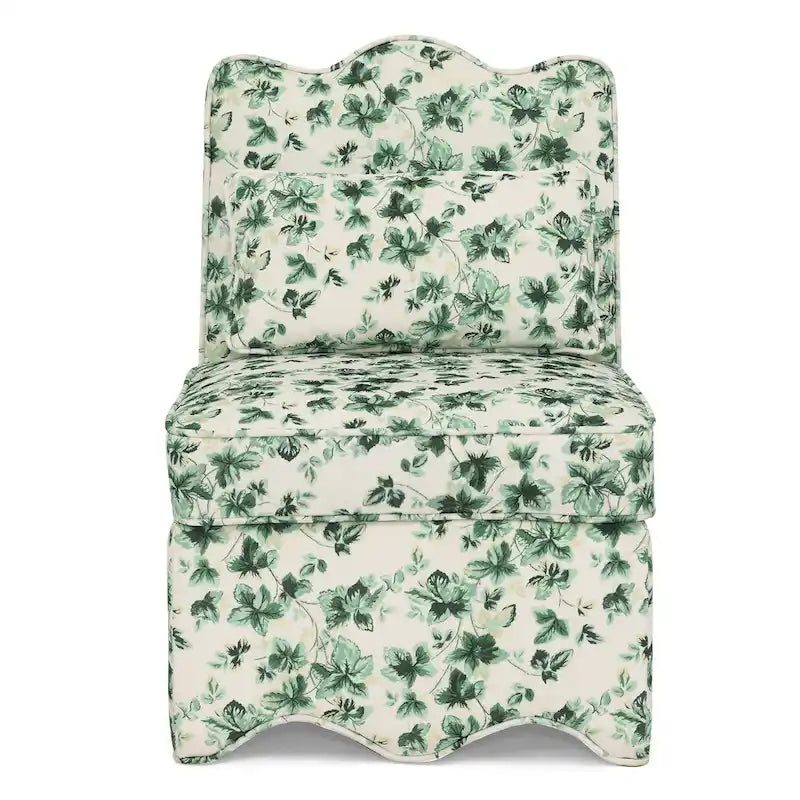 Velvet single dining chair with soft seat cushion