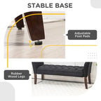 End of Bed Bench with Button Tufted Design,Upholstered Entryway Bench