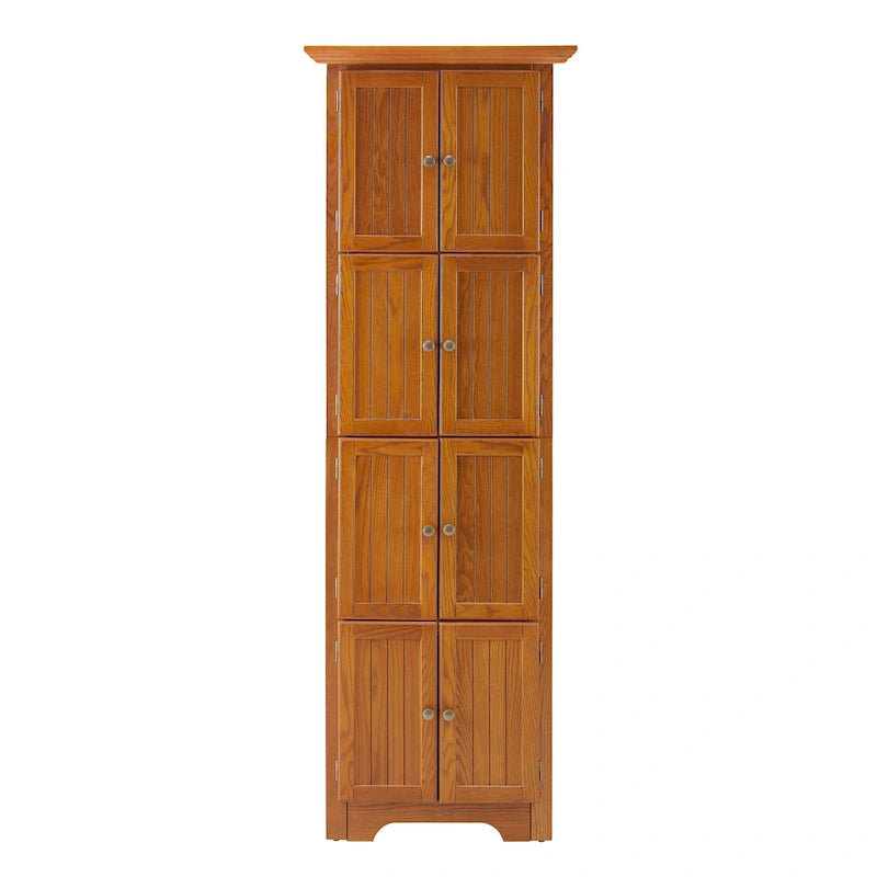 4-Tier 72 Corner Kitchen Pantry Storage Cabinet with 8 Doors Tall Cabinet,Corner Cabinet,Adjustable Shelves,bookshelf Cabinet