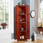 4-Tier 72 Corner Kitchen Pantry Storage Cabinet with 8 Doors Tall Cabinet,Corner Cabinet,Adjustable Shelves,bookshelf Cabinet