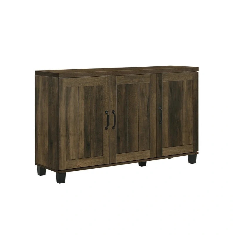 Modern Style 45W 3-Door Shoe Cabinet, with 6 Adjustable Shelves