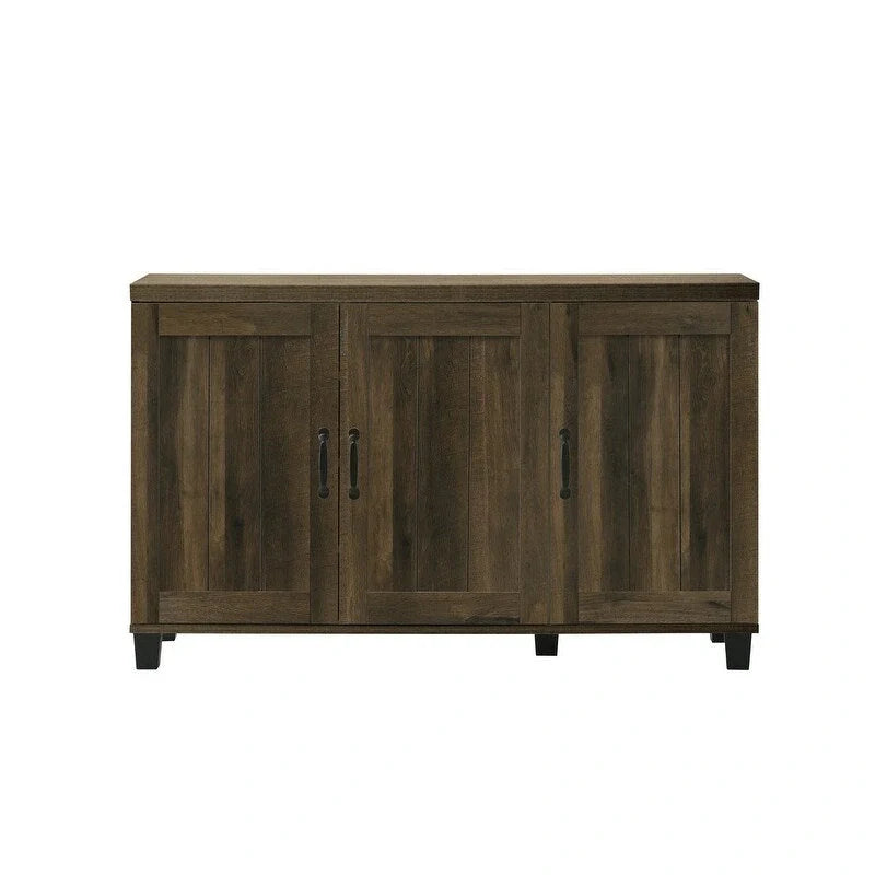 Modern Style 45W 3-Door Shoe Cabinet, with 6 Adjustable Shelves
