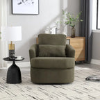 Swivel Barrel Chair, Round Accent Sofa Chair Barrel Club Chair
