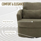 Swivel Barrel Chair, Round Accent Sofa Chair Barrel Club Chair