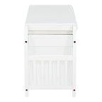 Multifunctional Storage Bench with Cushion and Curved Side Panel for Entrance and Living Room