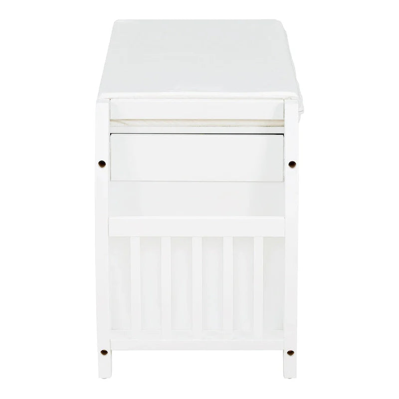 Multifunctional Storage Bench with Cushion and Curved Side Panel for Entrance and Living Room