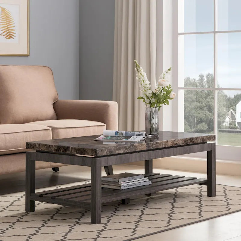 Occasional Faux Marble Coffee Table