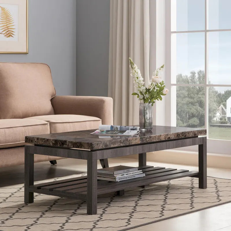 Occasional Faux Marble Coffee Table