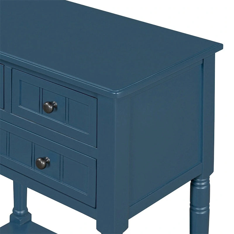 Console Table with 3 Storage Drawers and Bottom Shelf