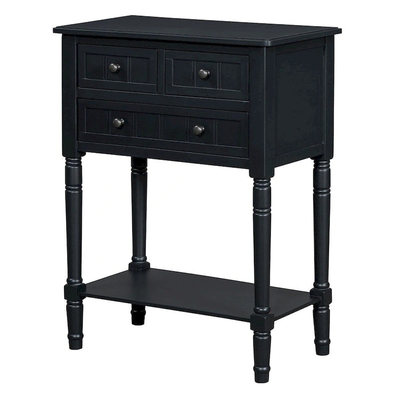 Console Table with 3 Storage Drawers and Bottom Shelf