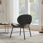 Mid-Century Modern Shell Chair Single Side Chair Tripod,Orange fabric Lounge Chair in Walnut Finish Comfortable Backrest