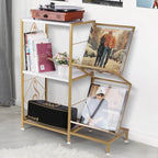 Record Player Table with Vinyl Record Storage - 27.5 x 11.8 x 32.5 inches