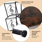 Record Player Table with Vinyl Record Storage - 27.5 x 11.8 x 32.5 inches