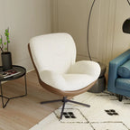 Swivel Accent Chair,Lounge Chair with Metal Base Frame,Comfy Single Leisure Sofa Chair Reading Chair with 360 Degree Swiveling