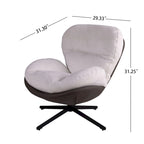 Swivel Accent Chair,Lounge Chair with Metal Base Frame,Comfy Single Leisure Sofa Chair Reading Chair with 360 Degree Swiveling